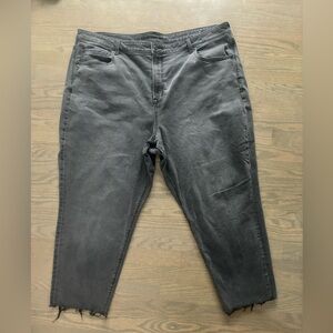 American Eagle Women’s High Waisted Black Stretch Denim Jeans  Plus size 24 S